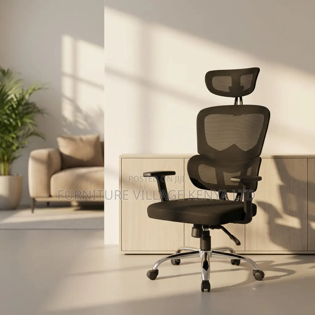 Executive Orthopedic Mesh Study Seat With Headrest