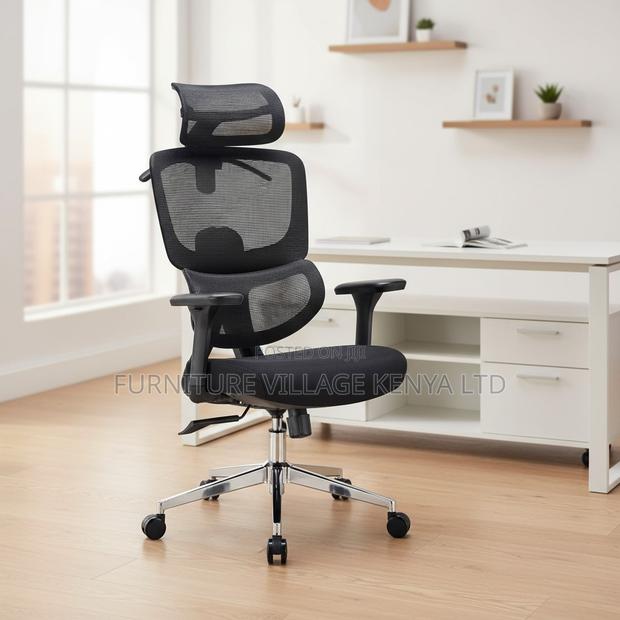 Executive Orthopedic Mesh Study Seat With Headrest - thumbnail 9