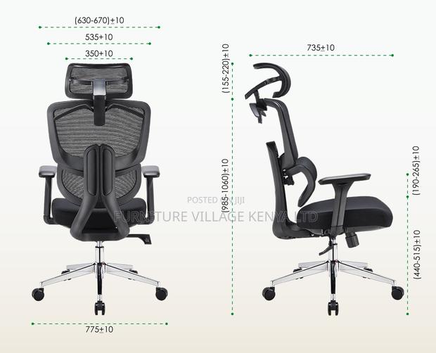 Executive Orthopedic Mesh Study Seat With Headrest - thumbnail 11