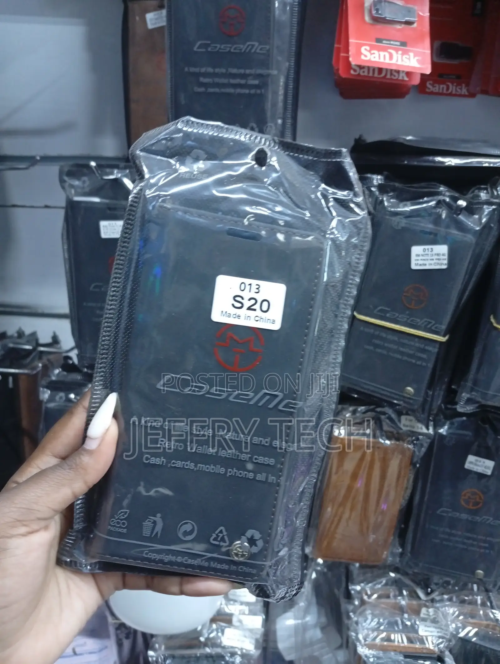Samsung Galaxy S20 Textured Synthetic Split Leather Cover