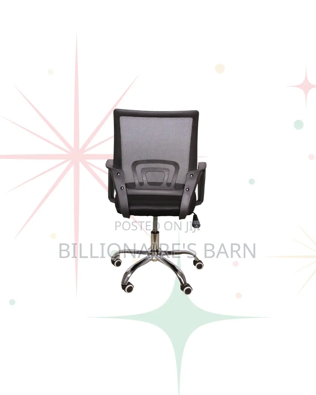 Heavy Duty Mesh Office Chair Ergonomic Fabric Seat With Lumbar Support