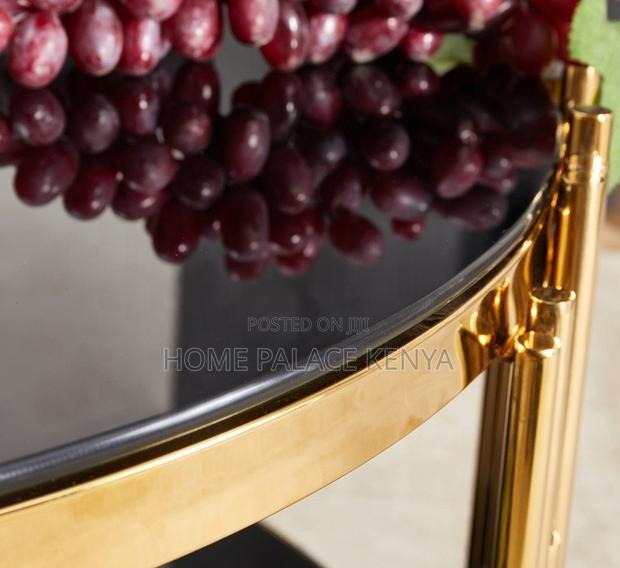 Coffee Table: Stainless Steel Frame Glass Top Coffee Table - thumbnail 14