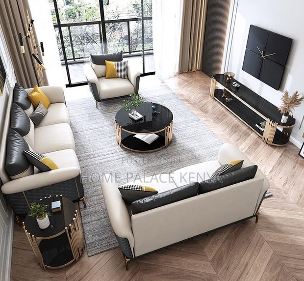 Coffee Table: Stainless Steel Frame Glass Top Coffee Table - thumbnail 16
