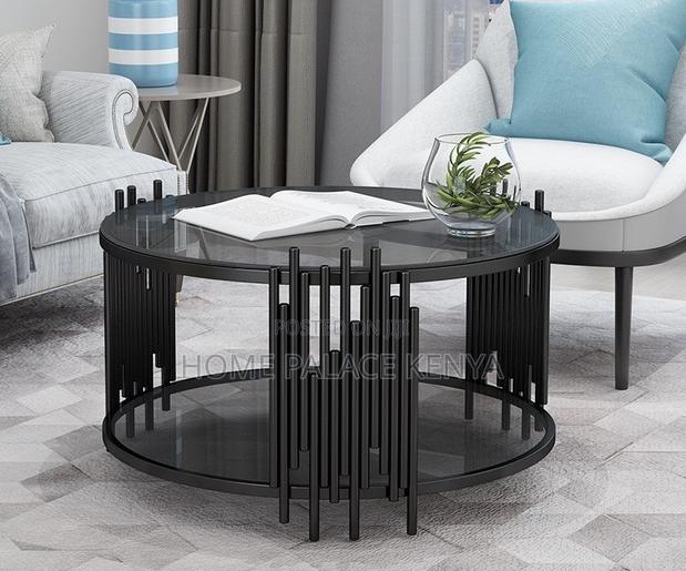 Coffee Table: Stainless Steel Frame Glass Top Coffee Table - thumbnail 19