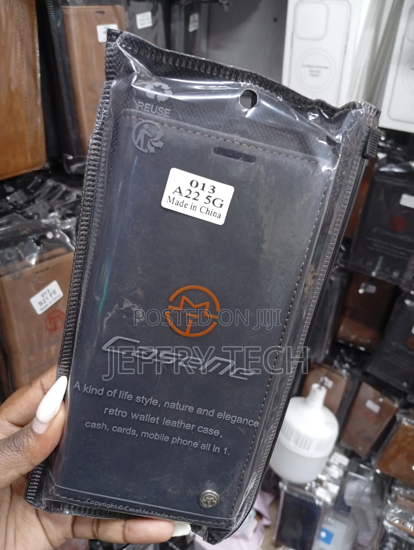 Samsung Galaxy A22 5g Black Caseme Leather Wallet Case