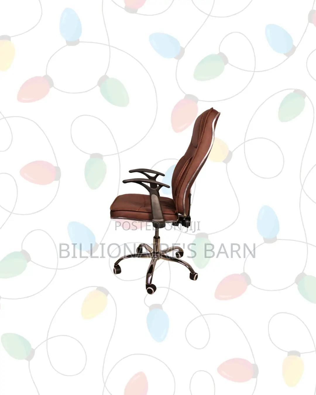Executive Leather Chair High Back Padded Armrest Direct From Store