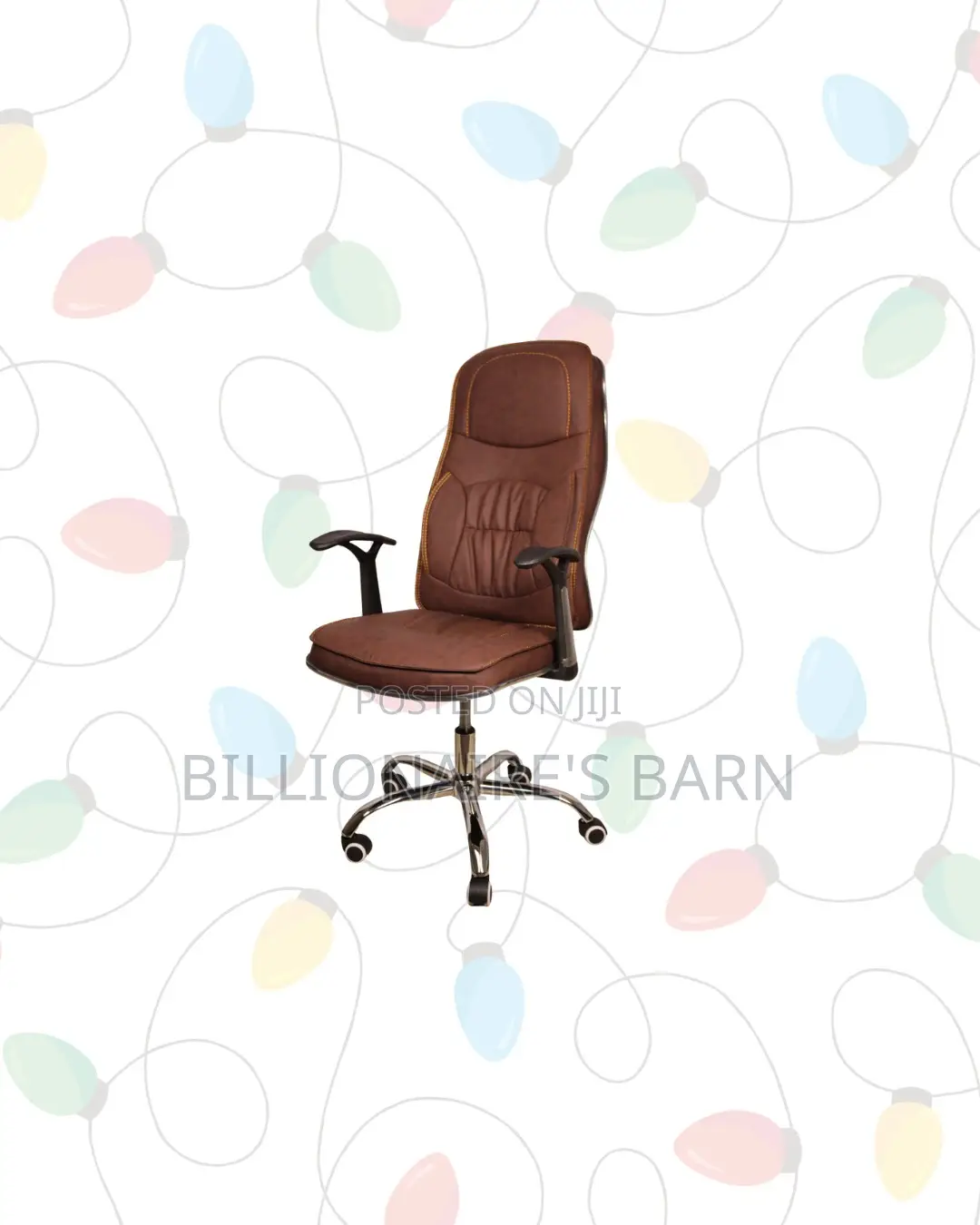 Executive Leather Chair High Back Padded Armrest Direct From Store