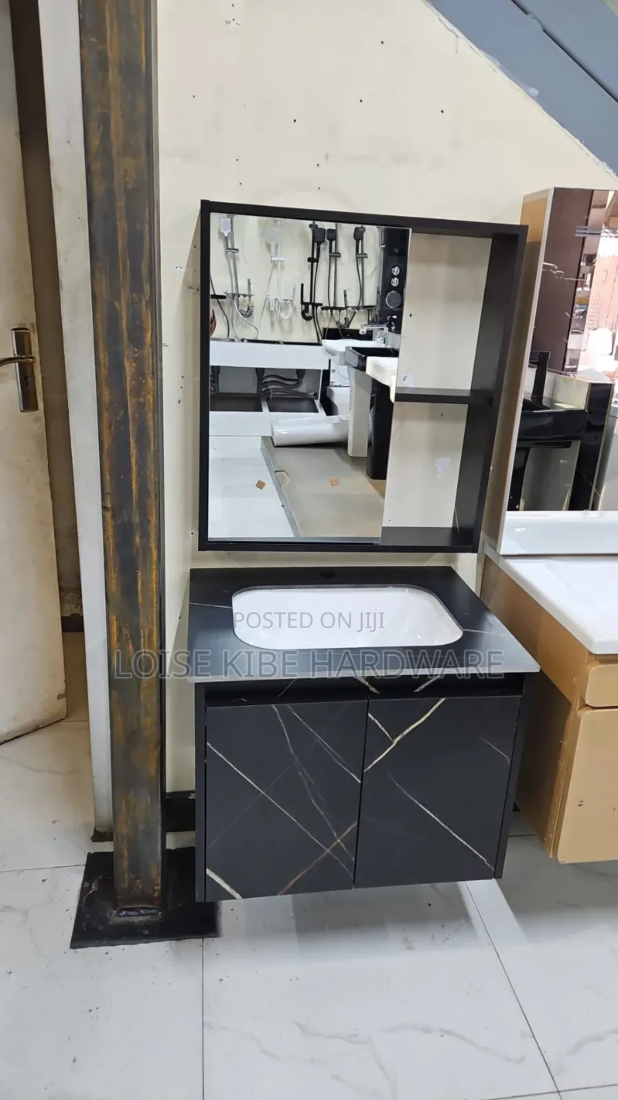 White Grey Vanity Cabinet Available