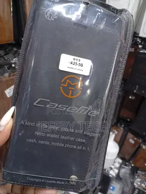 Samsung Galaxy A25 5g Black Faux Leather Case