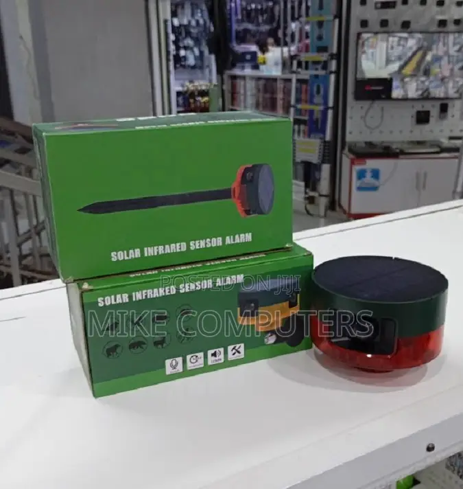 Wireless Solar Alarm Sensor With Flashing Warning Light