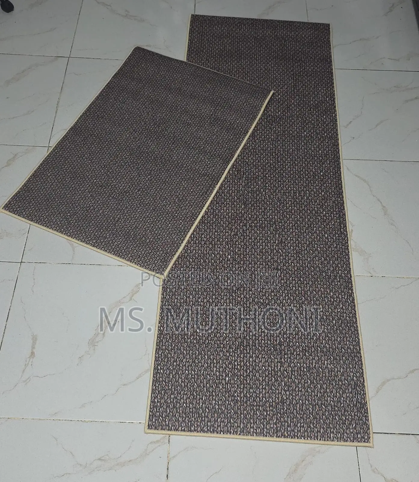 Big , Heavy Duty,Modern Style Super Antislip 2pc Binded Kitchen Mats