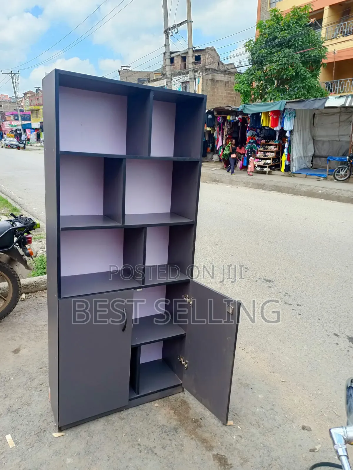 2 Lockable Door Bookshelf