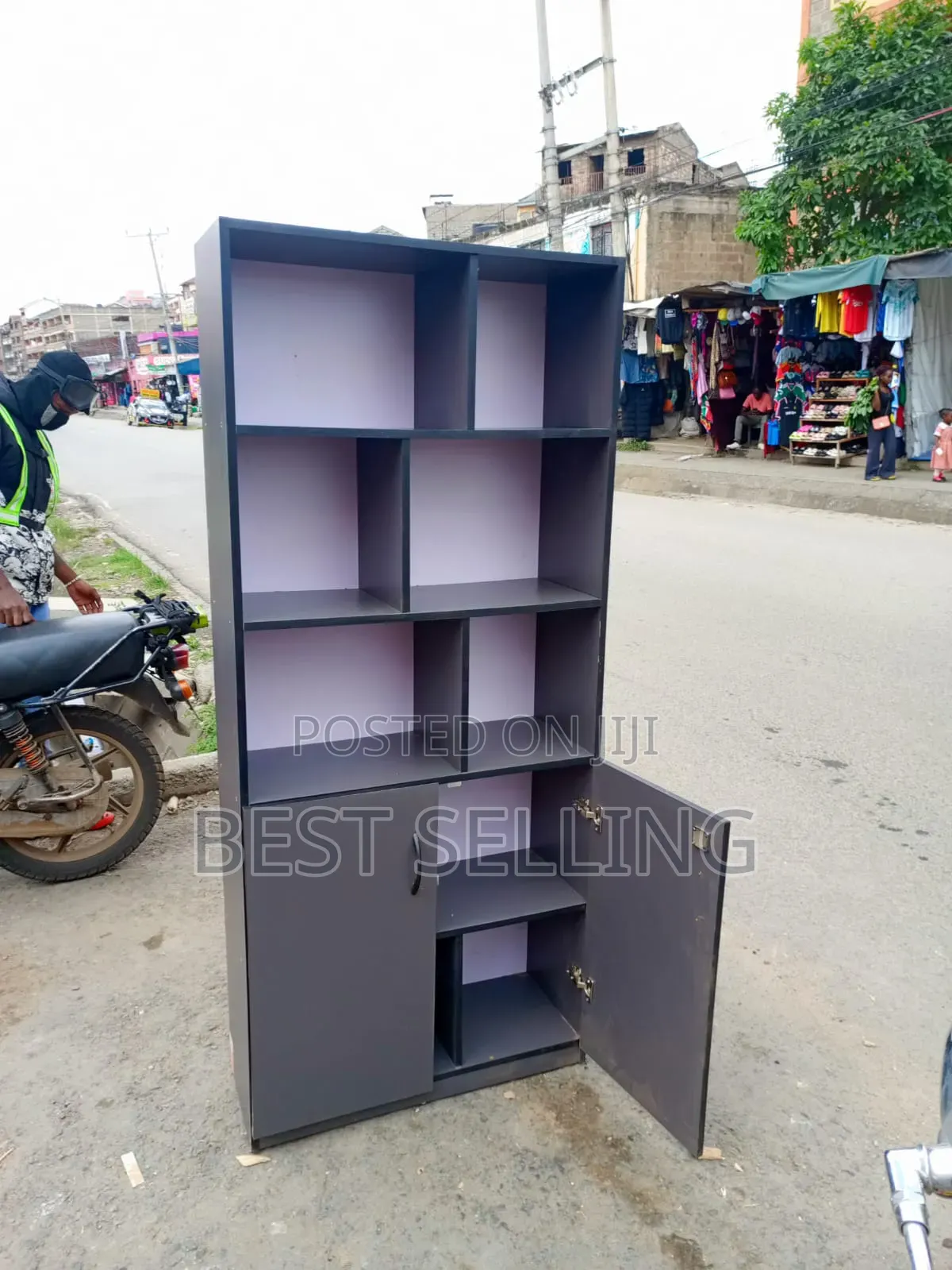 2 Lockable Door Bookshelf