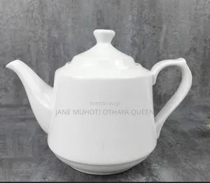 *Ceramic White Kettle Square