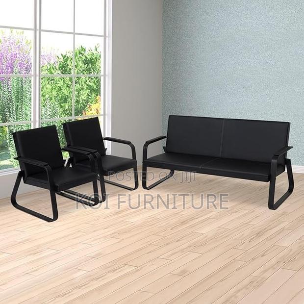 Office Sofa; 5 Seaters Executive Reception Meeting Leather Sofa Set - thumbnail 8