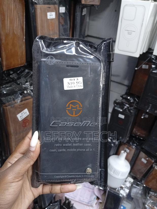 Samsung Galaxy S10 5g Midnight Black Textured Synthetic Leather Cover