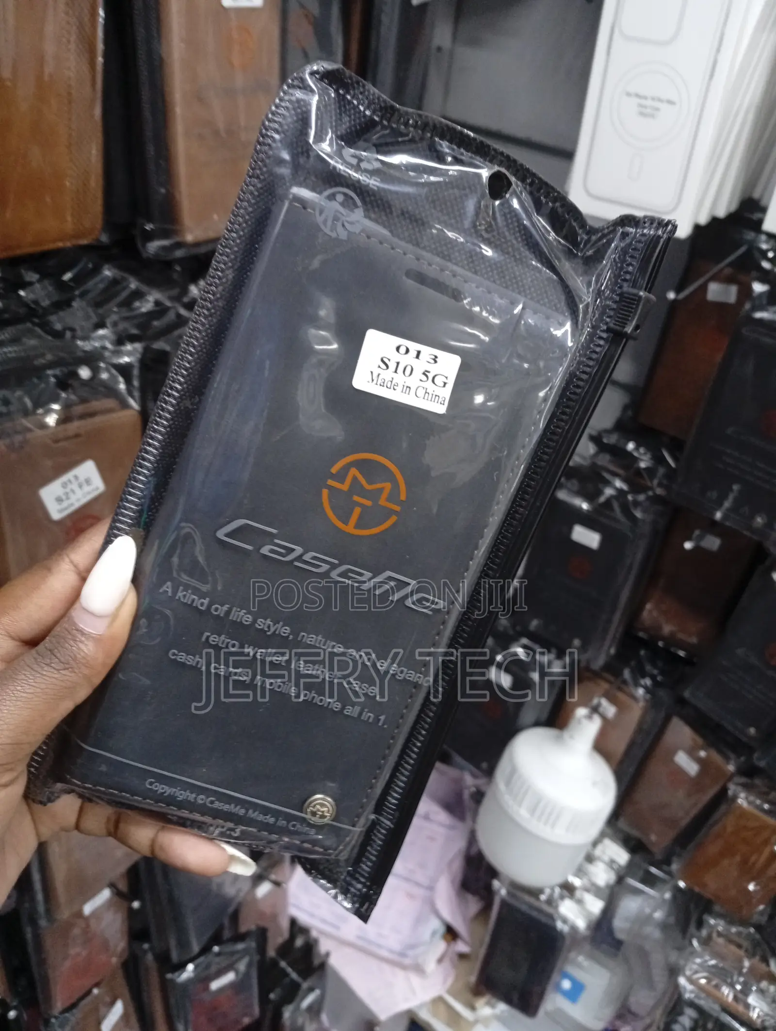 Samsung Galaxy S10 5g Midnight Black Textured Synthetic Leather Cover