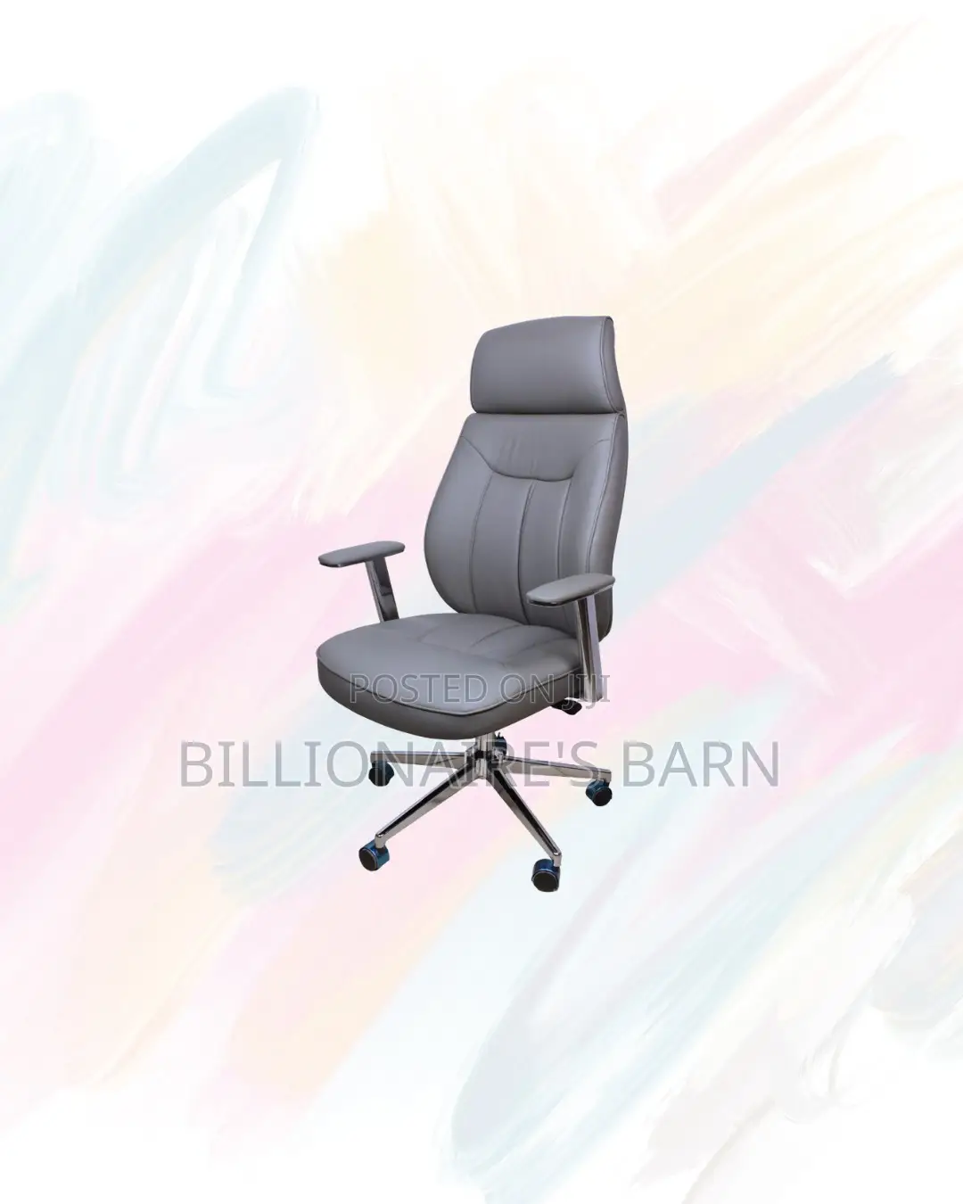 Heavy Duty Executive Leather Office Chair High Back Chrome Base Kenya