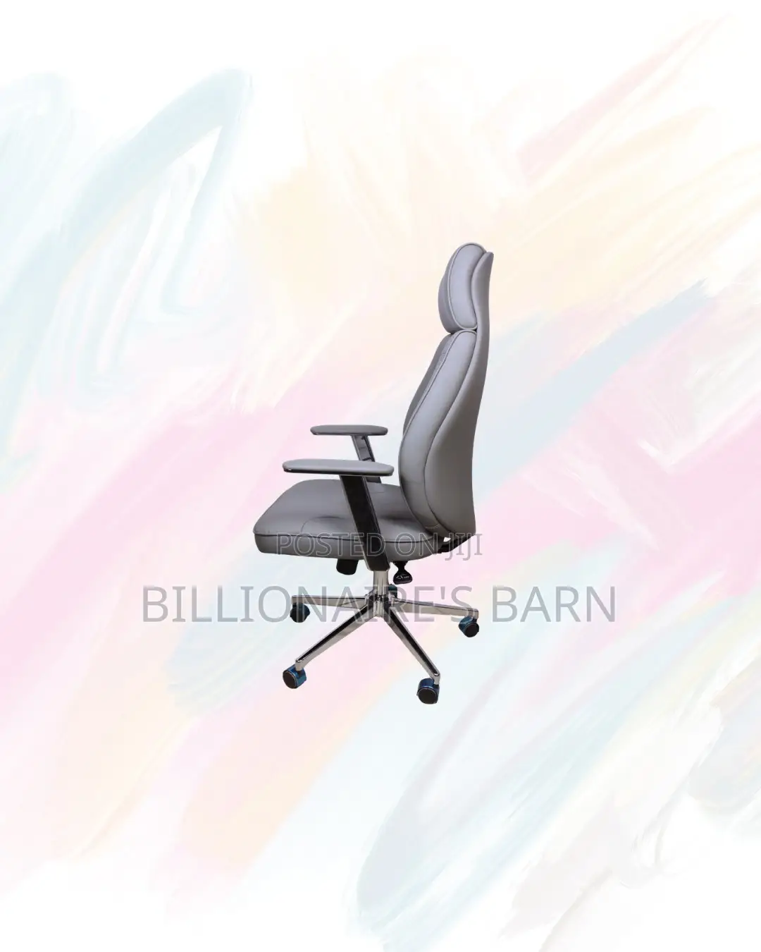 Heavy Duty Executive Leather Office Chair High Back Chrome Base Kenya