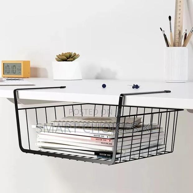 Under Shelf Rack Mesh OrganisersColours: Black 
Size. 34cm - thumbnail 5