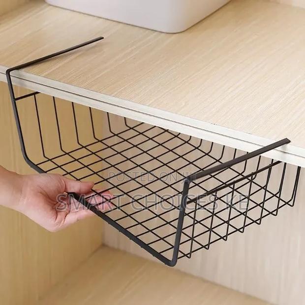 Under Shelf Rack Mesh OrganisersColours: Black 
Size. 34cm - thumbnail 7