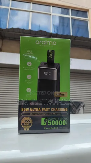 85w Super Fast 50000mah Power Bank With Digital Display-Black.