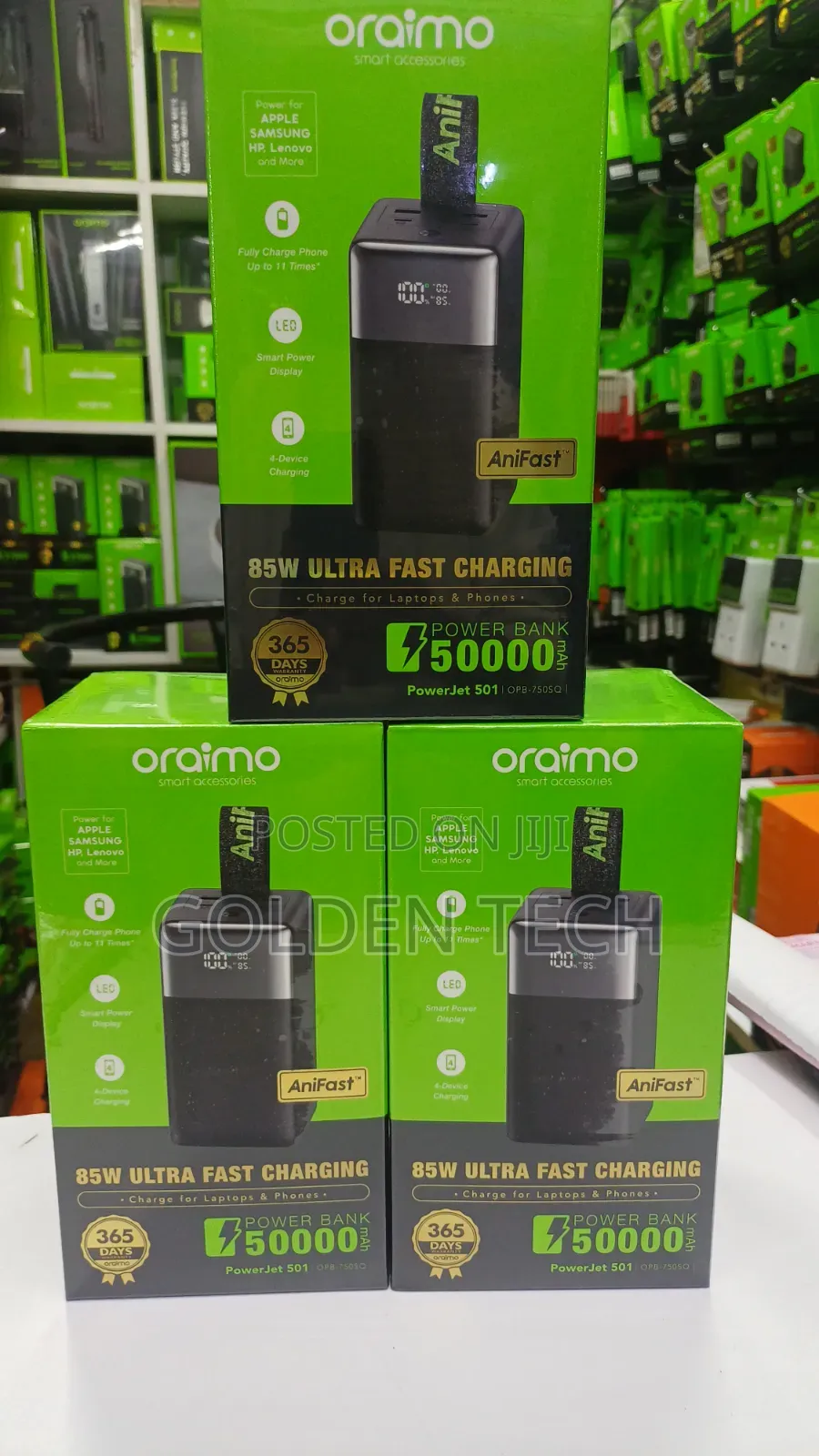 Oraimo Powerjet 501 Opb-750sq 50,000mah 85w Fast Charging Power Bank