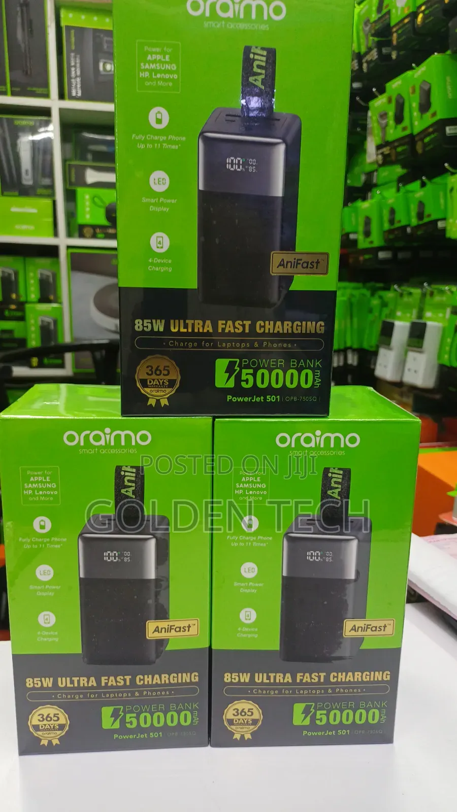 Oraimo Powerjet 501 Opb-750sq 50,000mah 85w Fast Charging Power Bank