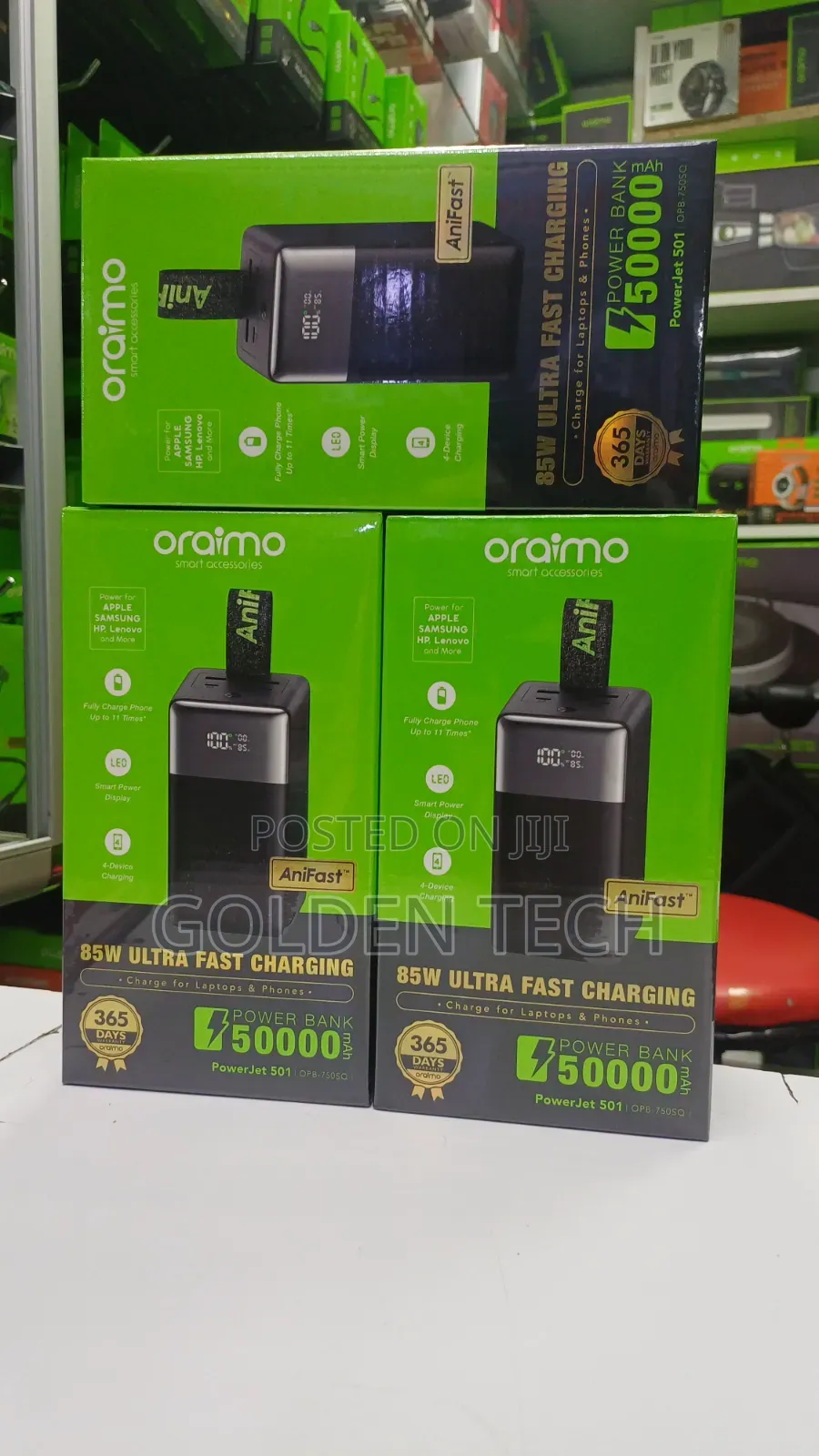 Oraimo Powerjet 501 Opb-750sq 50,000mah 85w Fast Charging Power Bank