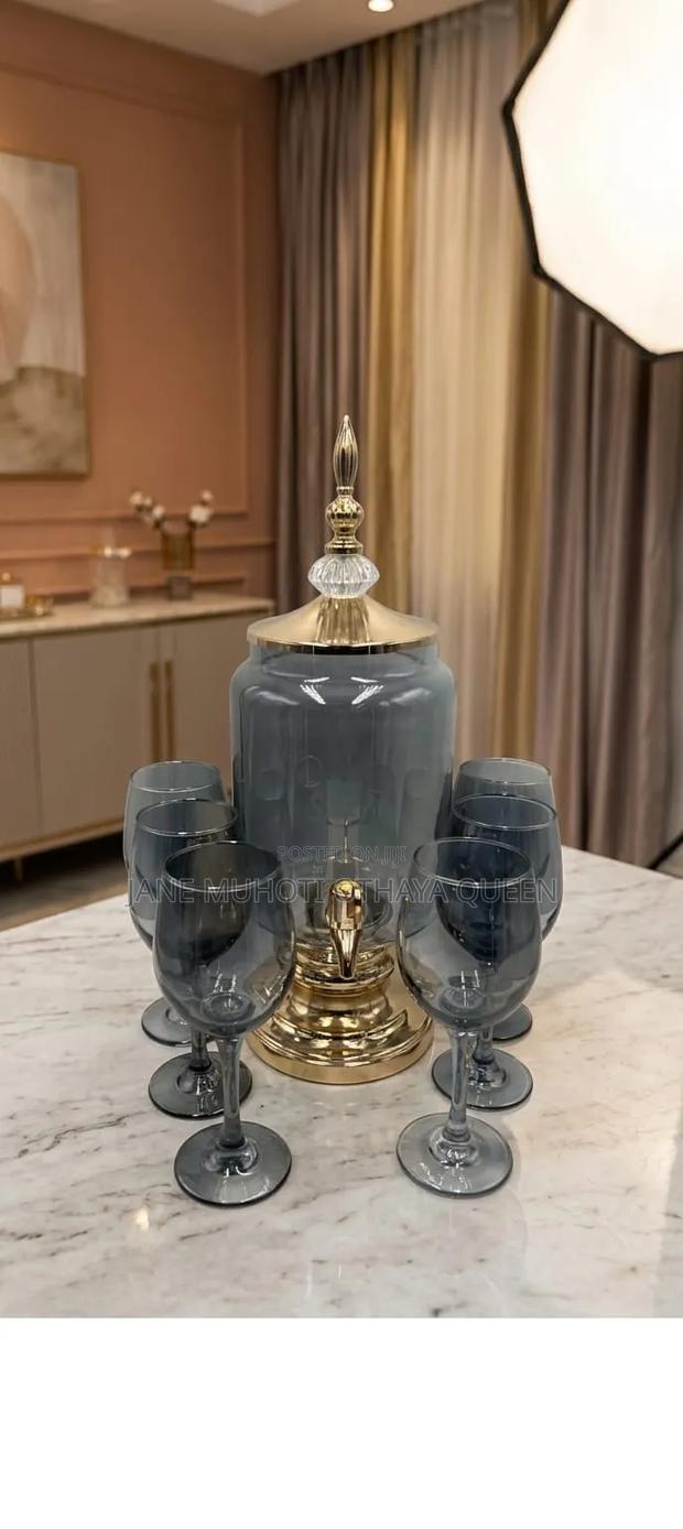 *Glassware Juice Dispenser With 6 Glasses Full Set - thumbnail 3