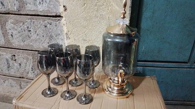 *Glassware Juice Dispenser With 6 Glasses Full Set - thumbnail 5