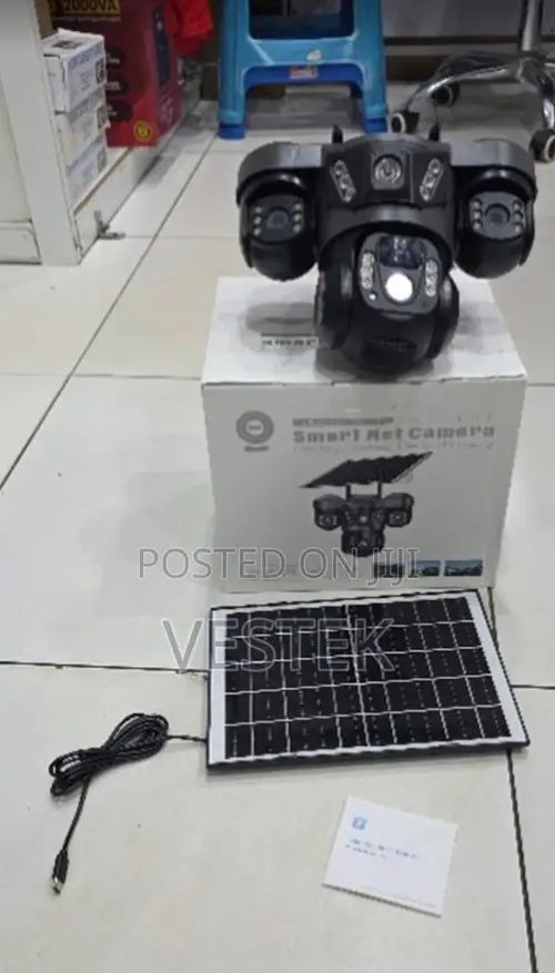 Triple Lens Wifi Solar Camera V380 Pro Motion Sensor Two Way Audio