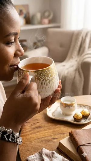 *Ceramic Gold Dot Pot Cup