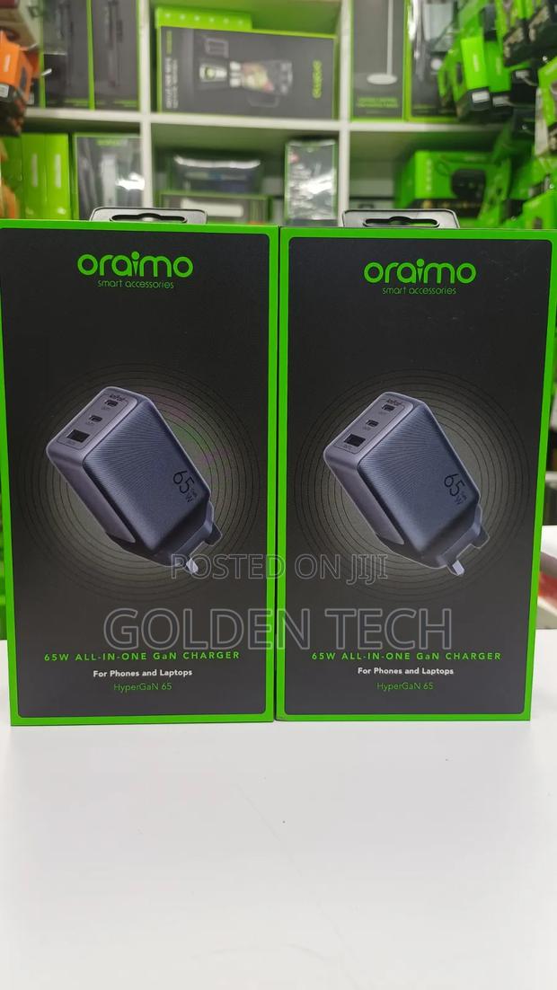 Oraimo 65w Gan Super Fast Charging Adapter Kit