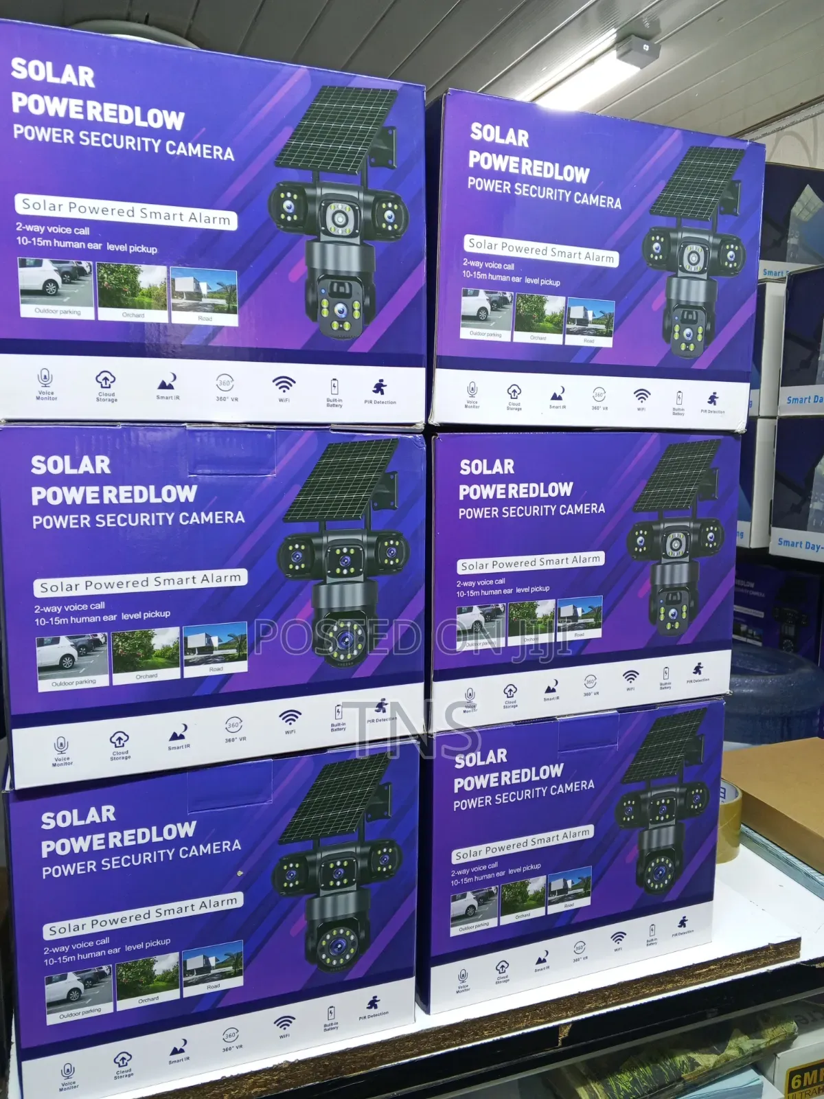 V380 Triple Lens, Solar Powered, Night Vision, Two-way Audio