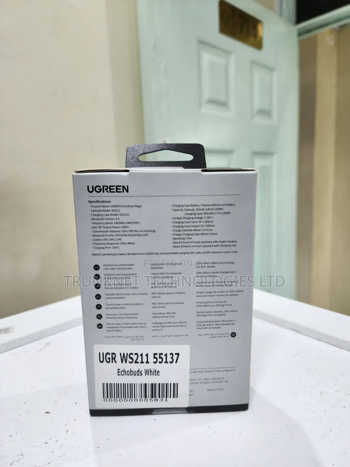 Ugreen Echobuds Magic Hybrid Active Noise Cancelling Earbuds