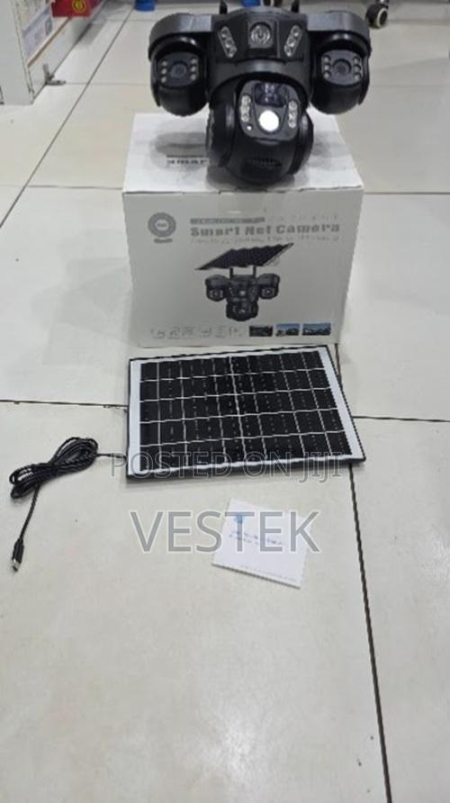 Wireless Triple Lens Solar Camera With Wifi Motion Sensor Night Vision
