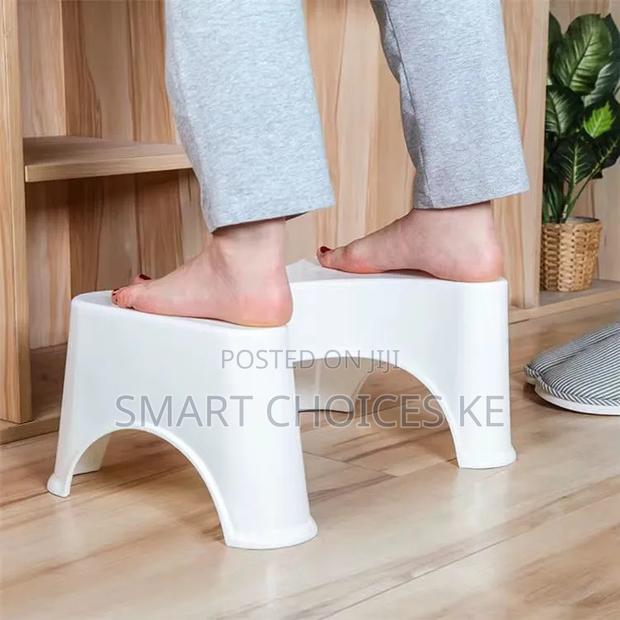 White Toilet Feet Stool - thumbnail 2