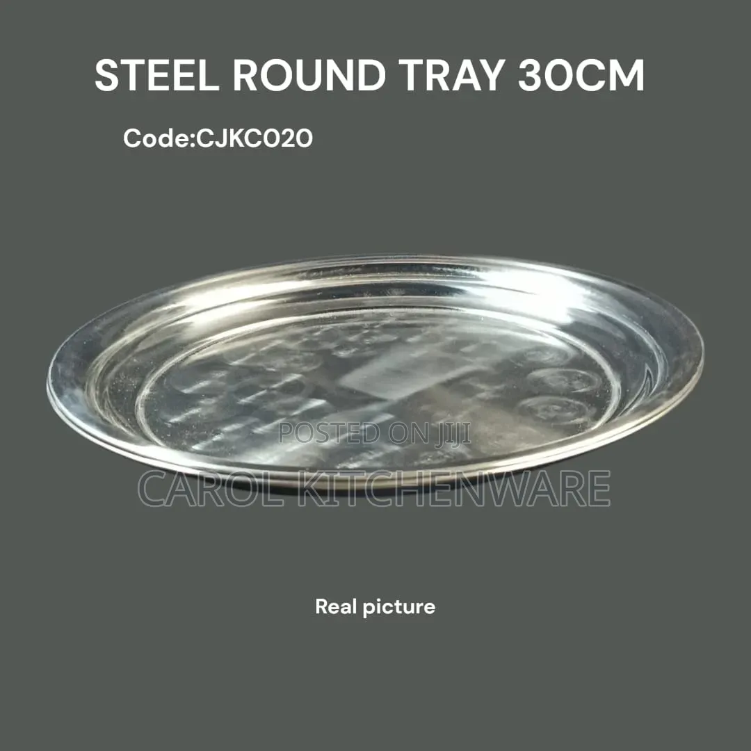 Steel Round Tray 30 Cm / 30 Cm Steel Sinia