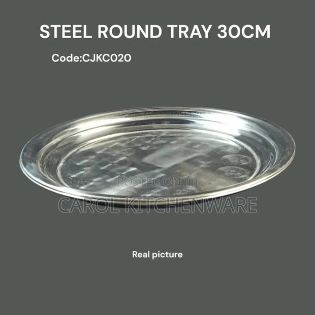Steel Round Tray 30 Cm / 30 Cm Steel Sinia