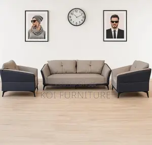 Office Sofa; Chic Taupe Five Seaters Executive Office Sofa Set