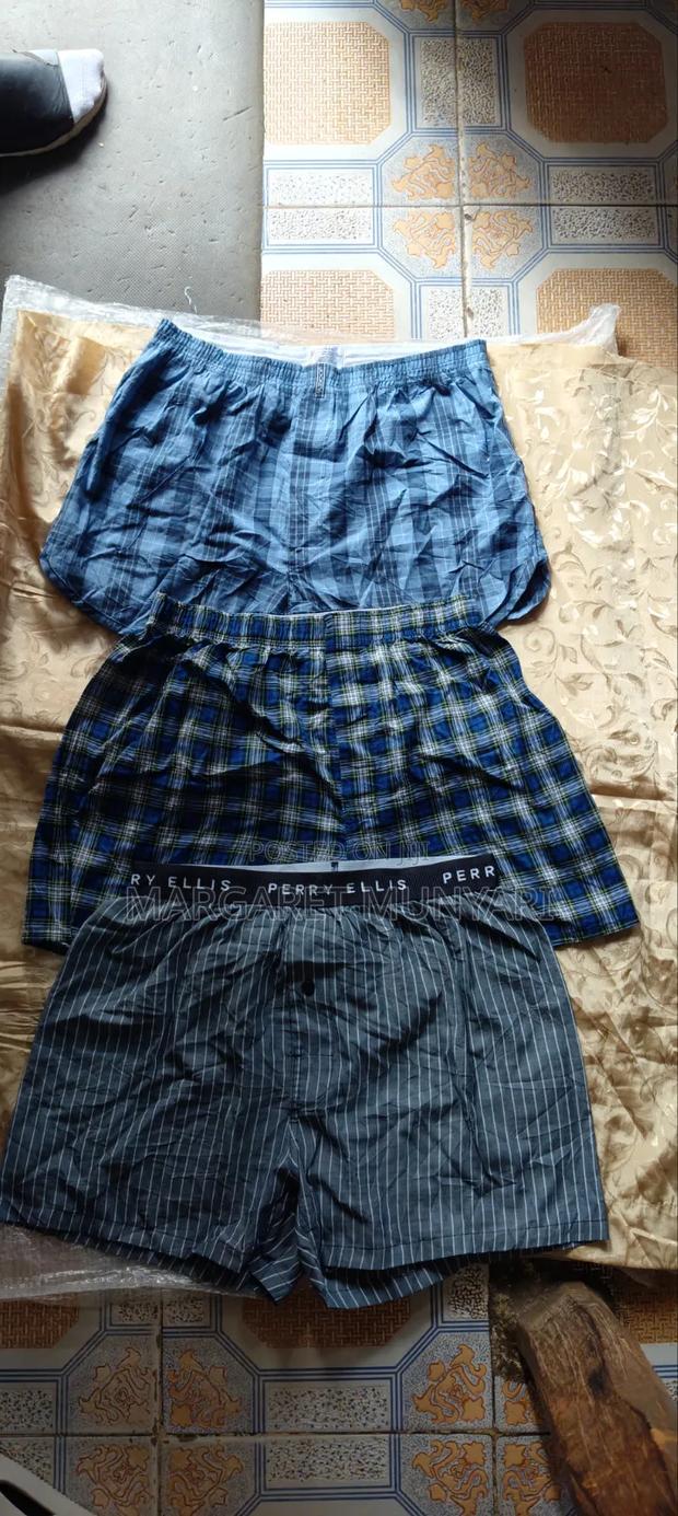Checked None Button Boxers