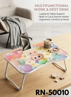 Multifunctional Work Rest Laptop/ Tablet Stand - Built-in Cup Holder