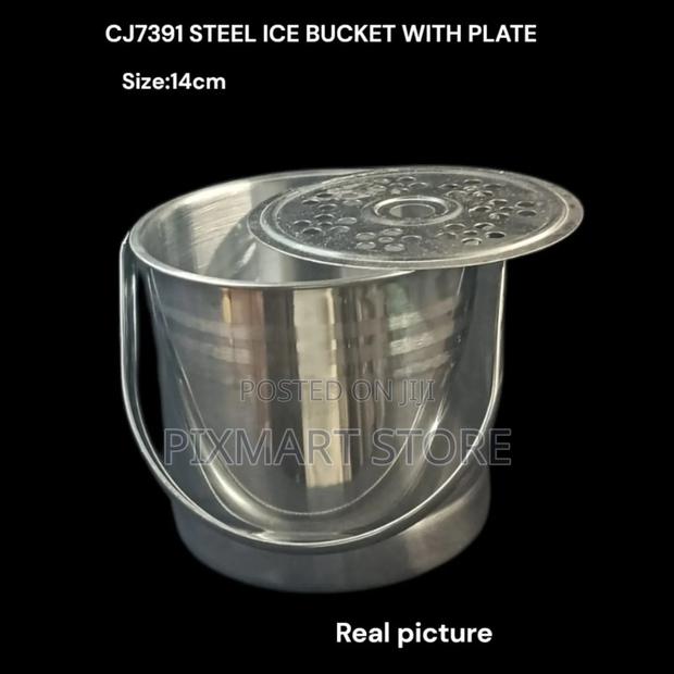 Stylish Steel Ice Bucket for Home and Hotel Use
