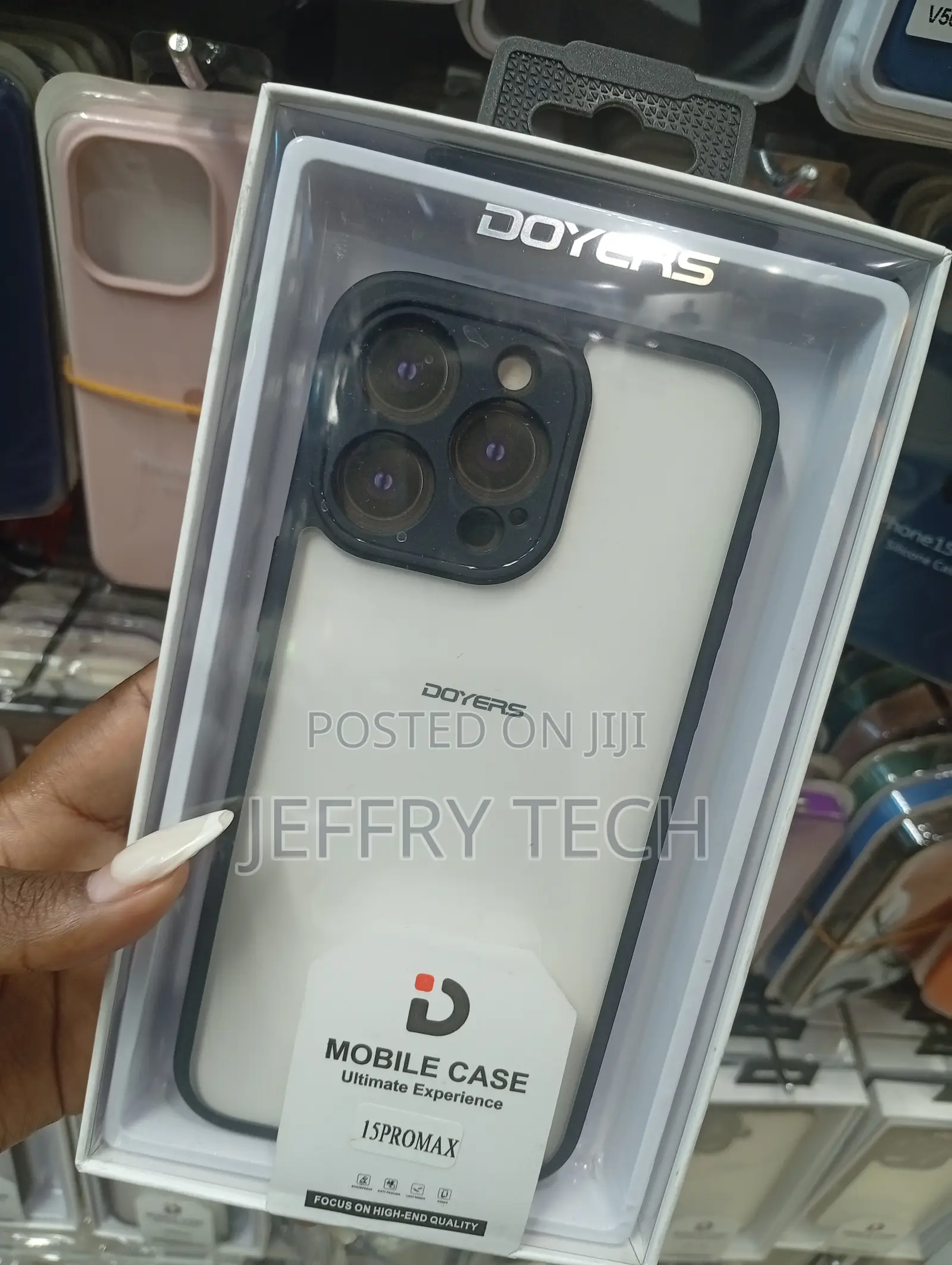 iPhone 15 Pro Max Silicone and Metal Mobile Phone Case