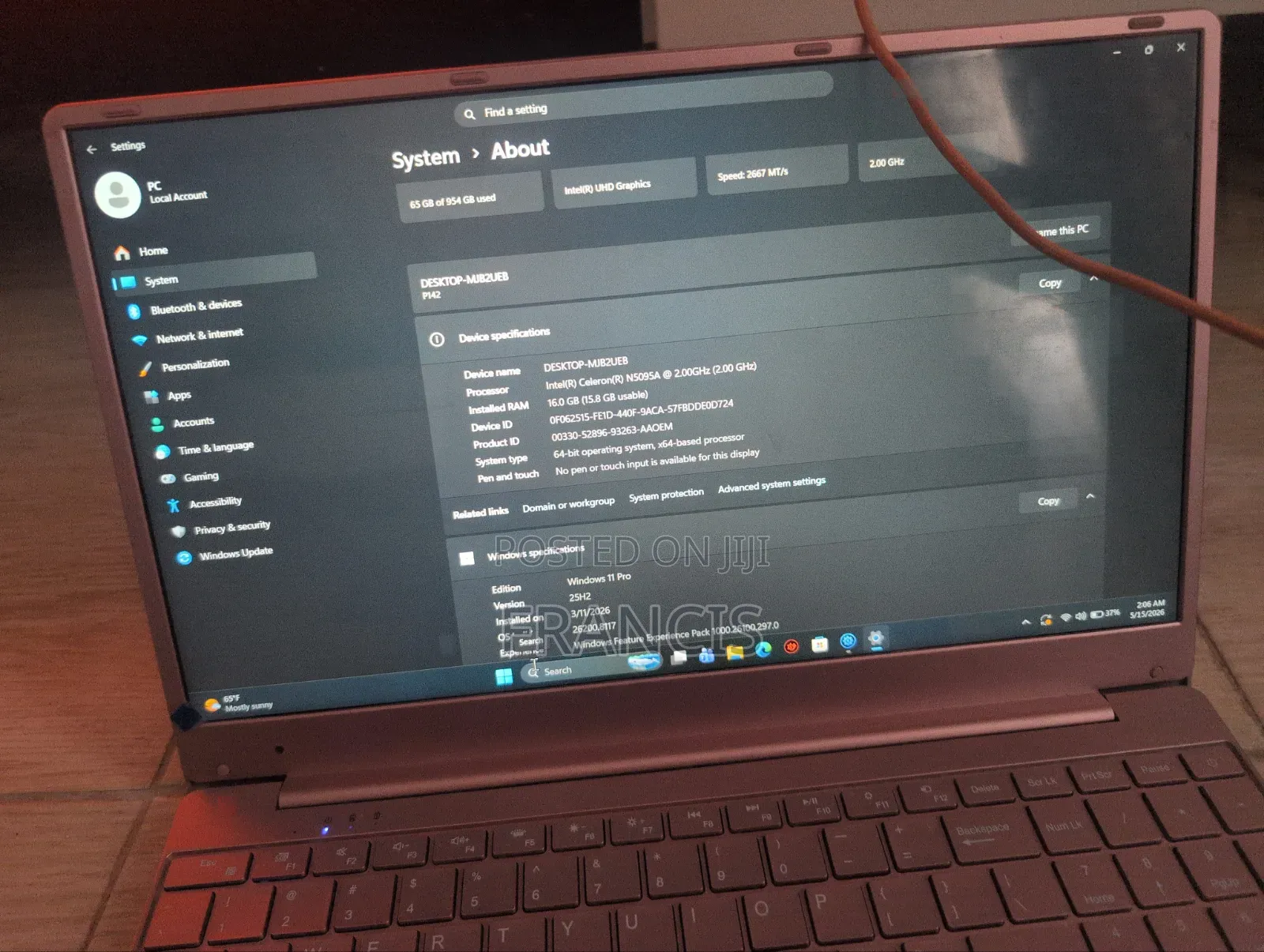 Laptop Microsoft 16GB Intel Celeron HDD+SSD 1T