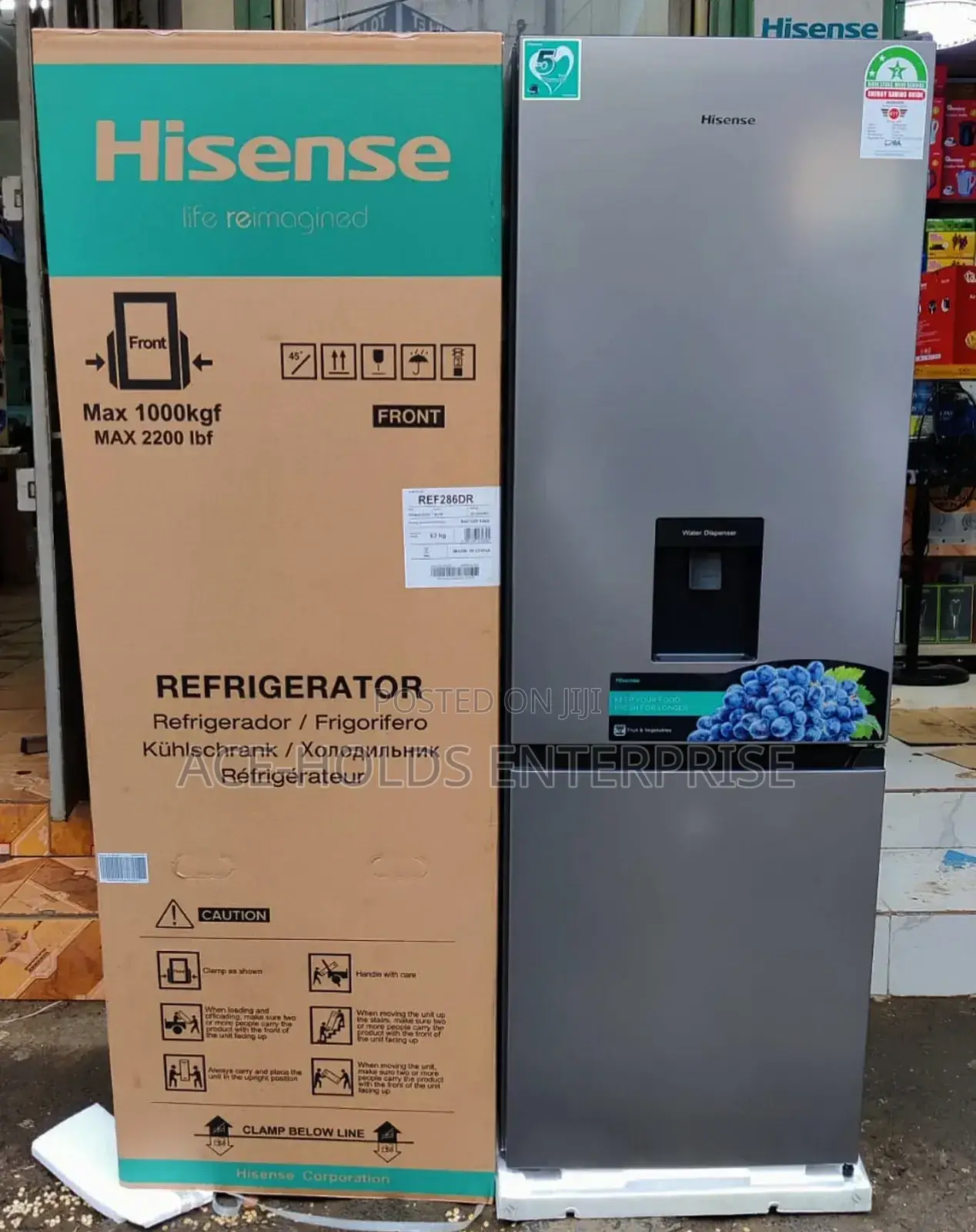 Hisense 268 Litres 2 Door Fridge - External Dispenser/ Bottom Freezer