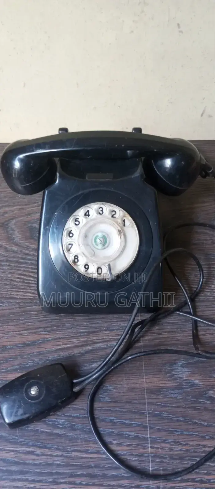 Vintage Rotary Dial Phones – 1950s Black Bakelite + 1970s Two-Tone Set