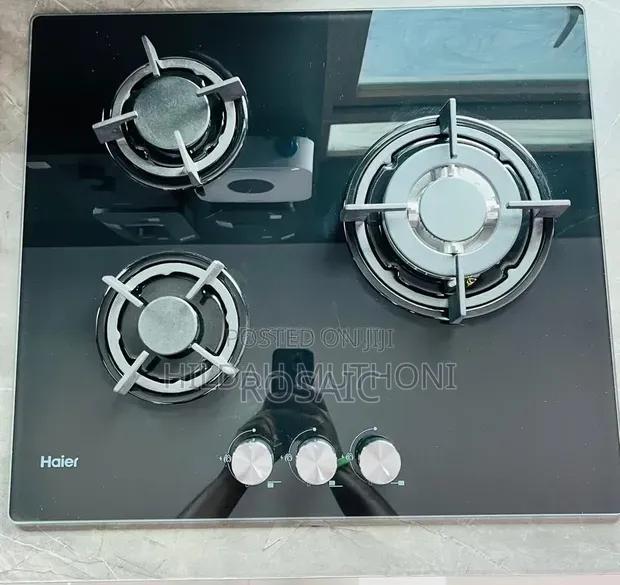 The Haier HCG-S603bb 3 Burner Tampered Glass