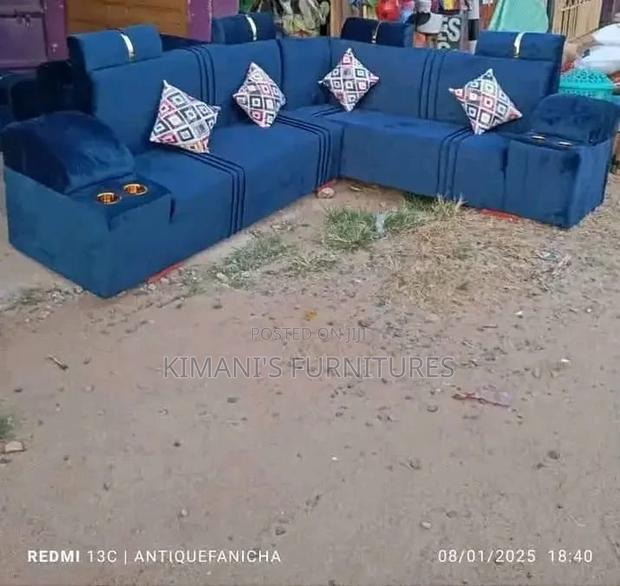 Blue L Sofa Seat